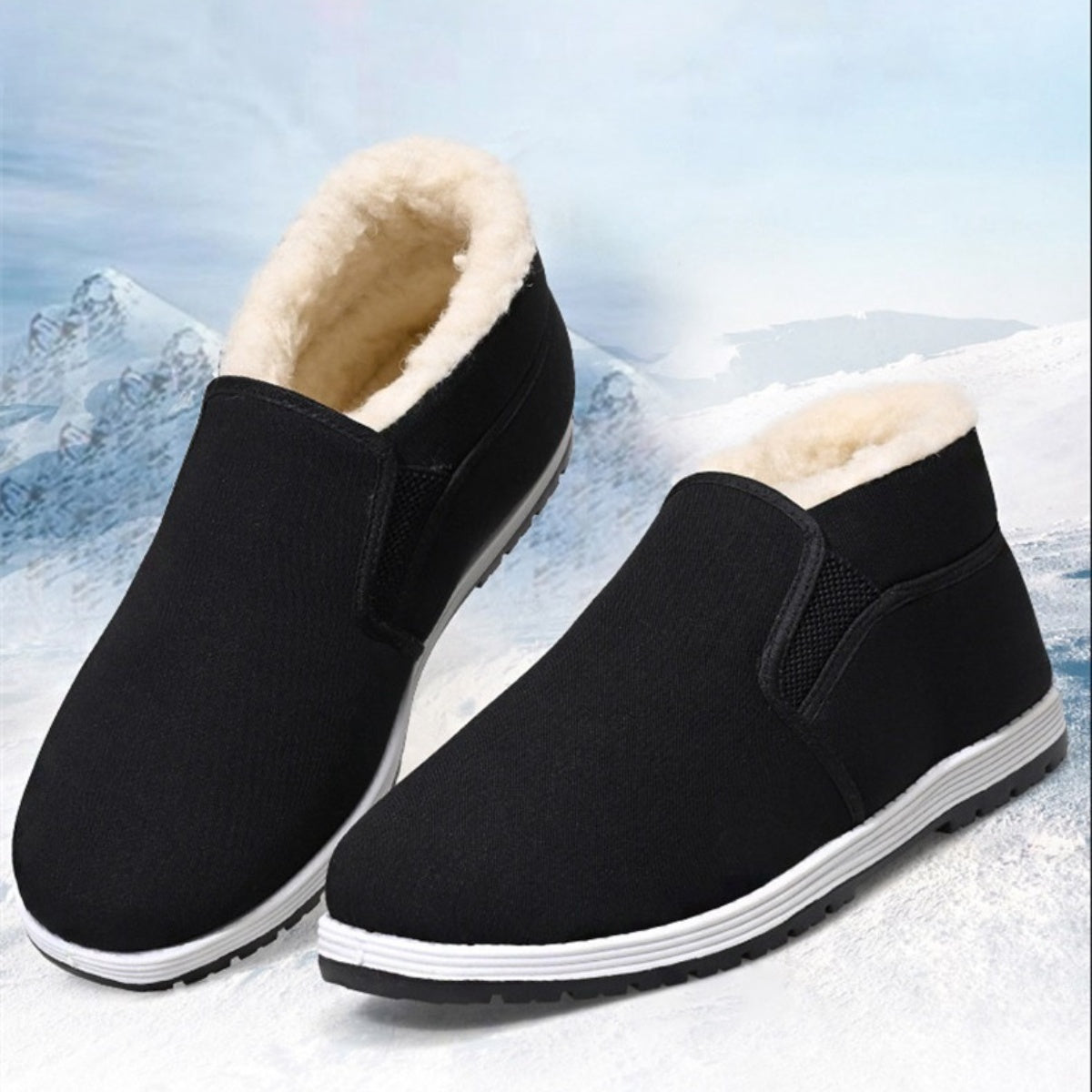 🔥【39-44】Toamnă și iarnă 2024, stil nou, catifea, pantofi cald din bumbac, cizme anti-schi, pantofi de lucru cu alunecare