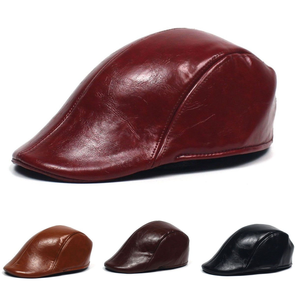 🔥【Cumpărați 2 obțineți 1】Beretă vintage din piele premium-3807924