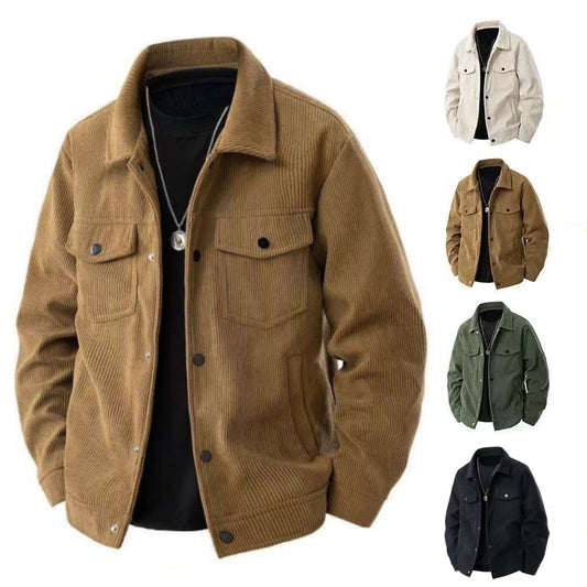 🔥【M-4XL】Chaqueta de invierno informal con forro polar para hombre, cálida y cómoda, estilo retro de trabajo.