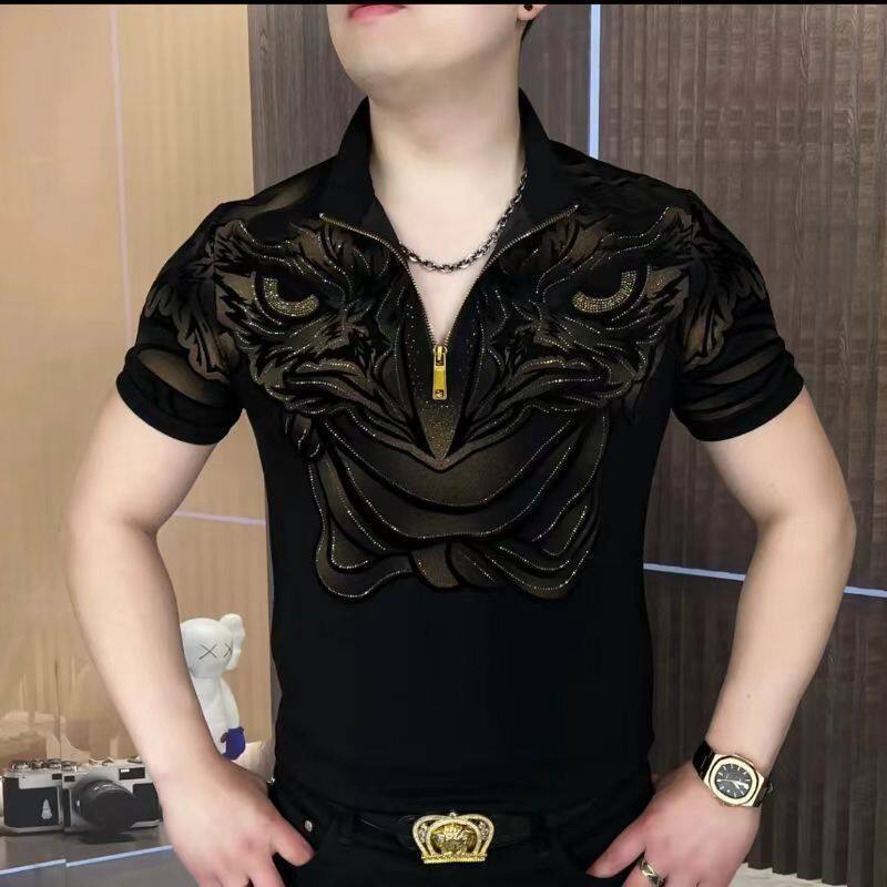 【🔥Promoție fierbinte】【🔥Ofertă specială】👕‍♂️ Tricou polo elegant cu rever pentru bărbați-4045093