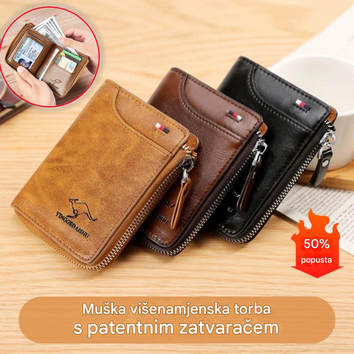 🔥🔥Muški novčanik velikog kapaciteta s antimagnetskim učinkom 2025. izrađen od mekane kože-4164090
