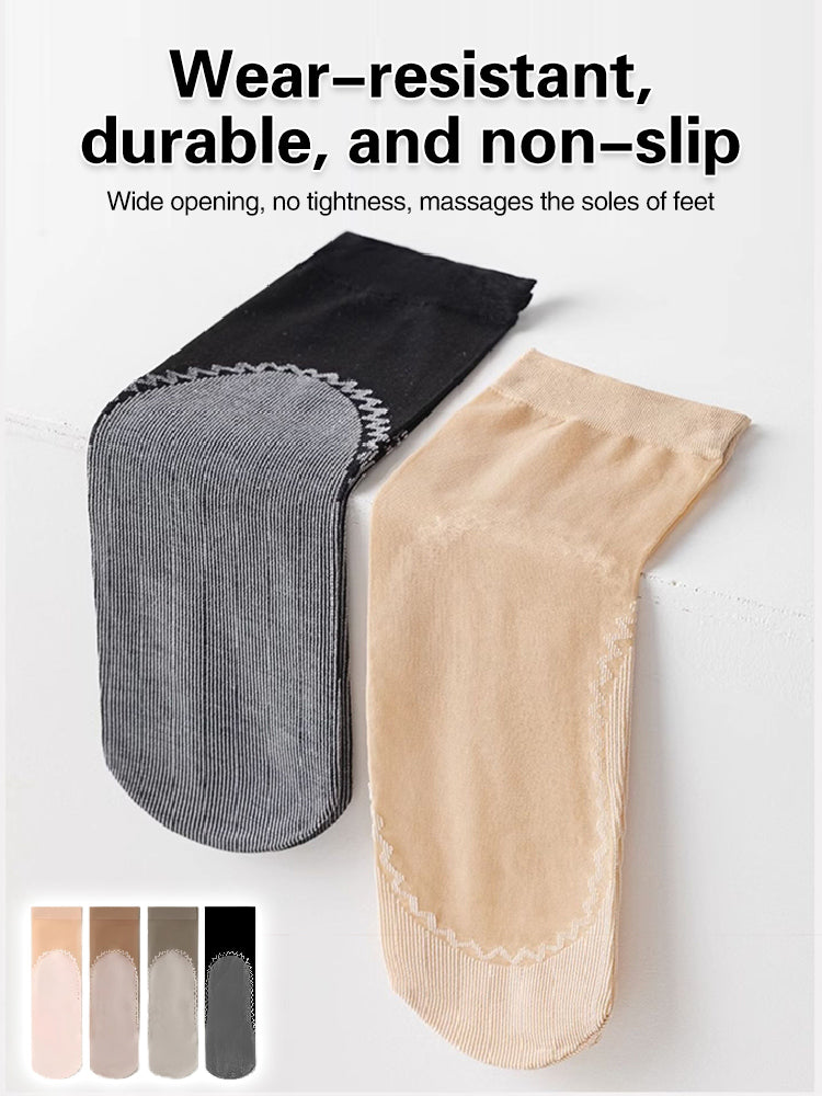 🔥【Ofertă pe timp limitat】40 perechi 139 lei🔥Ciorapi scurti cu talpa de bumbac cu volane, stil anti-alunecare-3955074