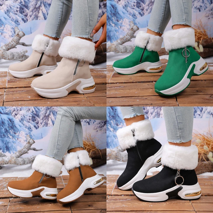 👢【Rozmiary 36-43】Zimowe, ciepłe buty śnieżne, gruba podeszwa, konstrukcja na obcasie koturnowym