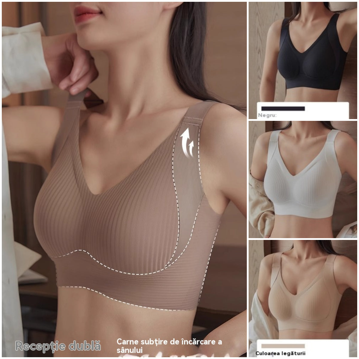 Ofertă limitată😍【Set de 4】Sutien modelator fără cusături ❤️【Potrivit pentru 40-95 kg】-3984825