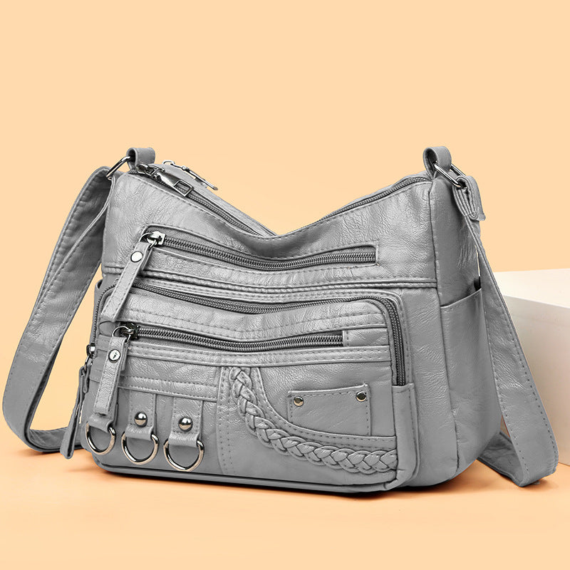 💥👜2026 nowa torba na ramię / crossbody z miękkiej skóry o dużej pojemności-4208275