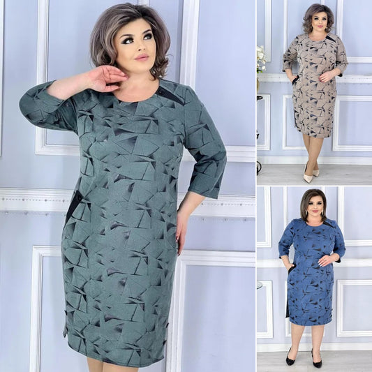 【🏆️Vânzare fierbinte】🌷 [S-5XL] 2025 Noua rochie eleganta imprimata-3889826
