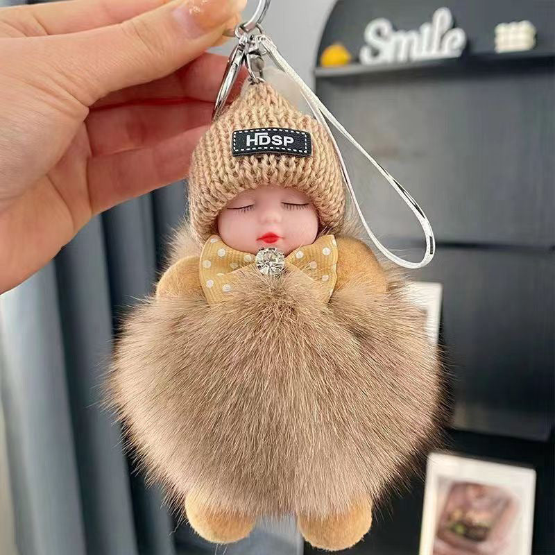 😴🧸🚗Kupite 1, dobijte 1 gratis🔥Privjesak za auto u obliku lutke koja spava, privjesak za ključeve s motivom plišane igračke-4168881