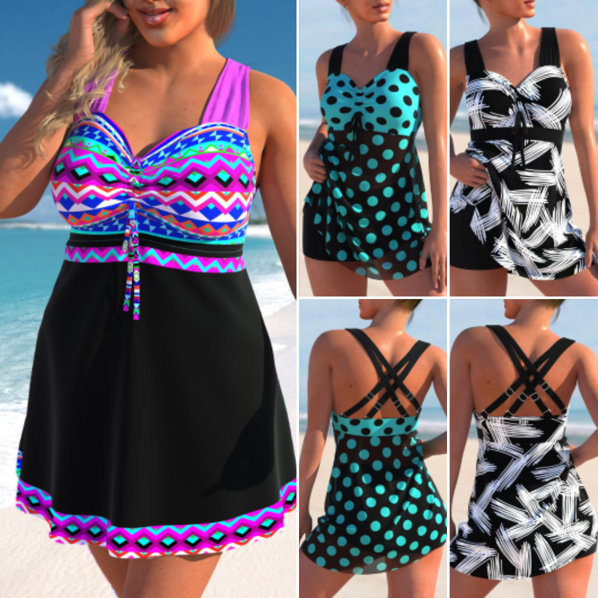 🩱🏖️【S-4XL】 2025 nou costum de baie imprimat pentru femei-3968793