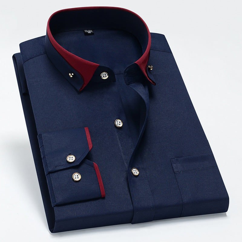 【S-4XL】👕Nowa oddychająca biznesowa koszula męska casual-4205955