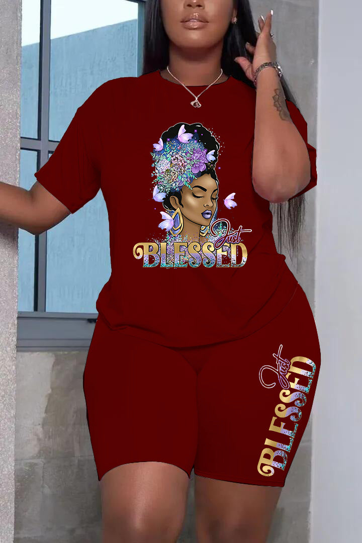 【Cumpără 1 Primești 1 Gratuit】🔥【S-5XL】Tricou și pantaloni scurți cu imprimeu simplu la modă 2025-4027088