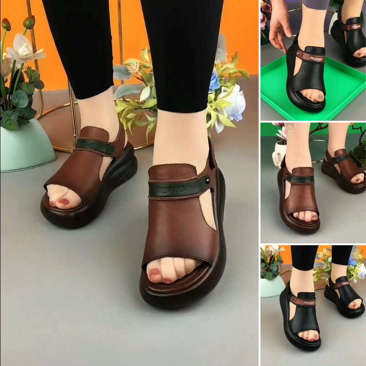 🔥🔥【50% OFF！！！】🥿Vara 2025 nou stil moda sandale cu talpa groasa platforma sandale cu toc inalt-3987761