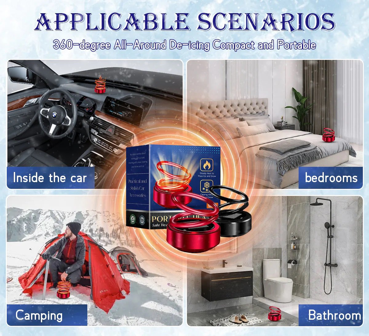 🚗🔥⛄【Esențiale de iarnă】 Încălzitor Molecular Cinetic Portabil