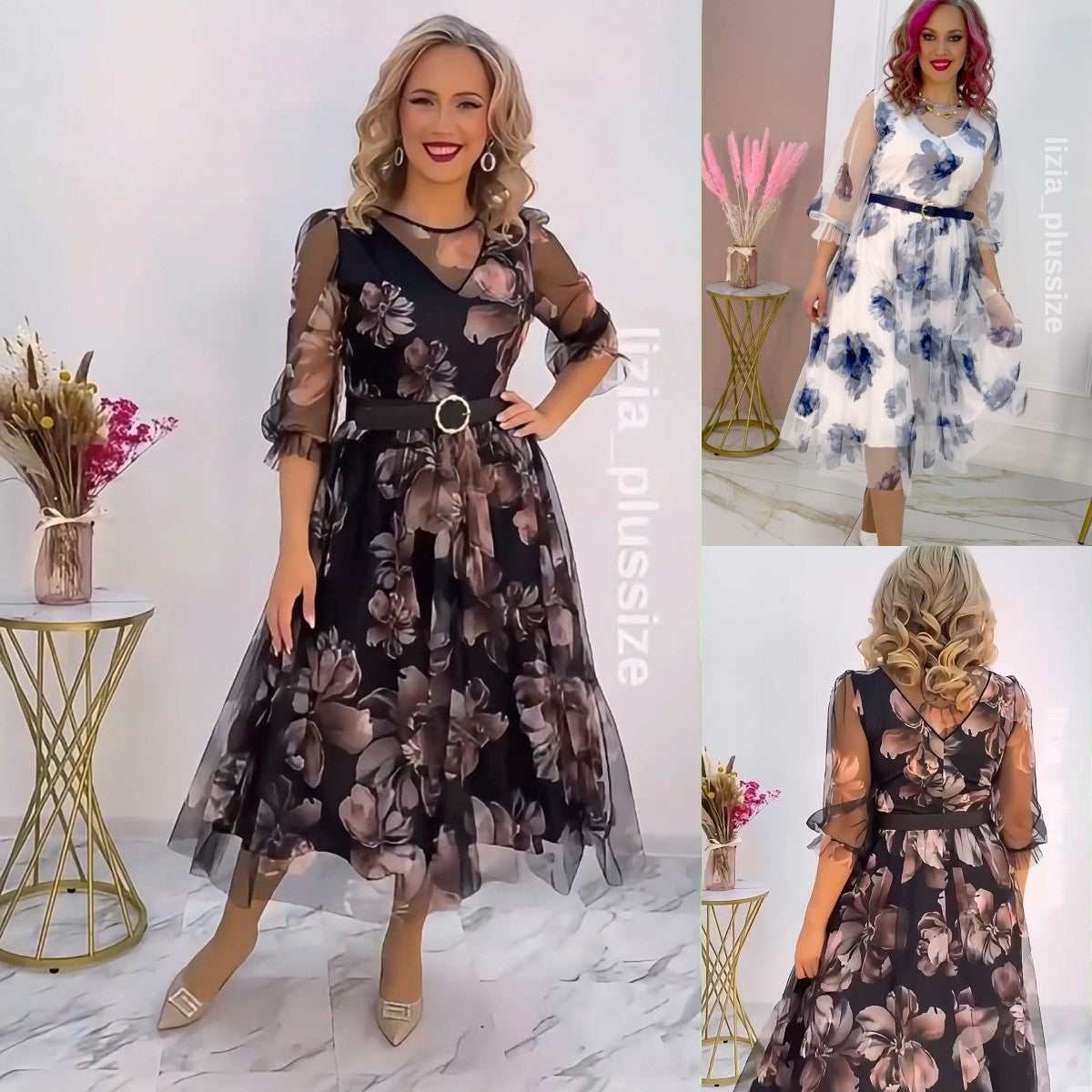 🌸💥【S-5XL】Rochie elegantă nouă, cu imprimeu-3979296