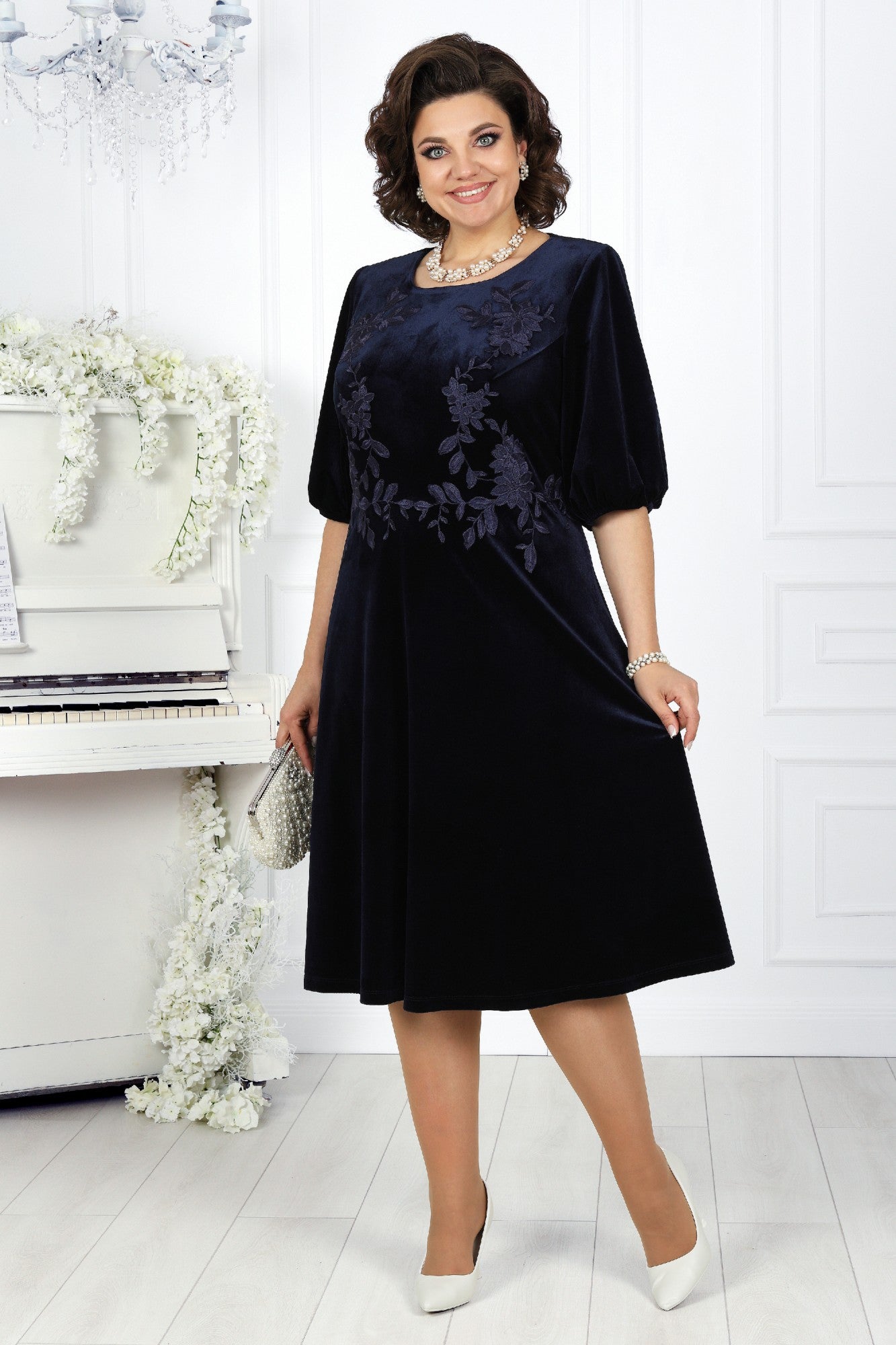 🔥🥰【S-5XL】Rochie nouă la modă din catifea aurie, confortabilă și caldă