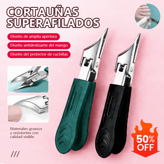 🔥【¡50% de descuento!】🔥 Cortaúñas antisalpicaduras con borde inclinado de 25° (juego de 4 piezas)