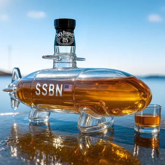 🚢【Cumpărați 1 obțineți 1 gratuit】 Set de sticle de whisky cu design amuzant｜Sticlă de whisky submarin｜Cadou original și decor cool pentru bar-4066412