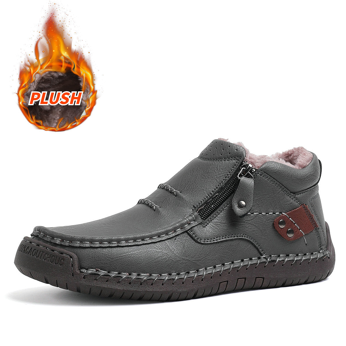 ✨🥾 【Wysokiej jakości buty męskie】Męskie robocze buty rowerowe, skóra premium, ręcznie robione, z podparciem stopy-4203813