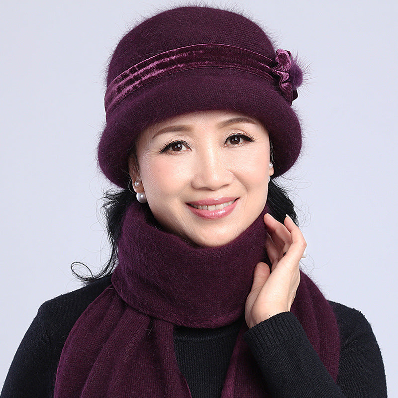 【🤩Cumpără 1 primești 1 gratis】【Pălărie + eșarfă】Pălărie elegantă din blană de iepure pentru toamnă și iarnă