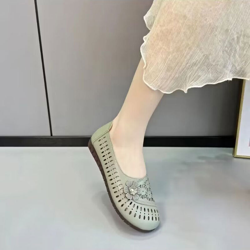 【35-40】Pantofi de dama，Pantofi cu talpă moale anti-alunecare din piele de vacă-3979335