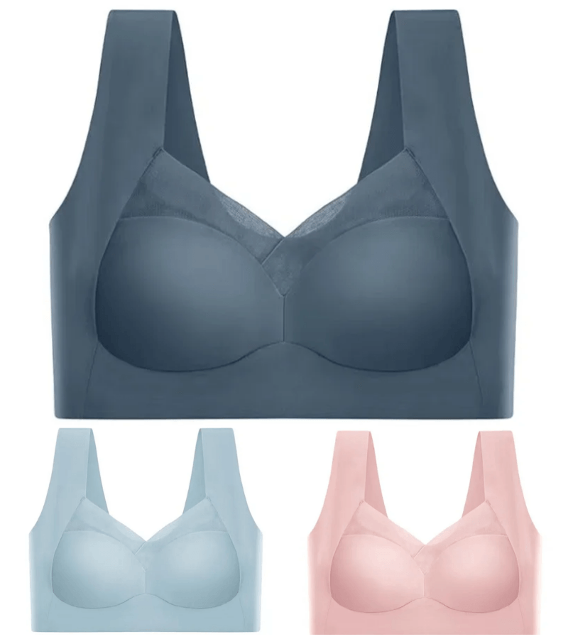 💥【3 sztuki】Wysokiej jakości biustonosz push-up, bezszwowy, modny i seksowny, zapobiega obwisaniu【40-110 kg】