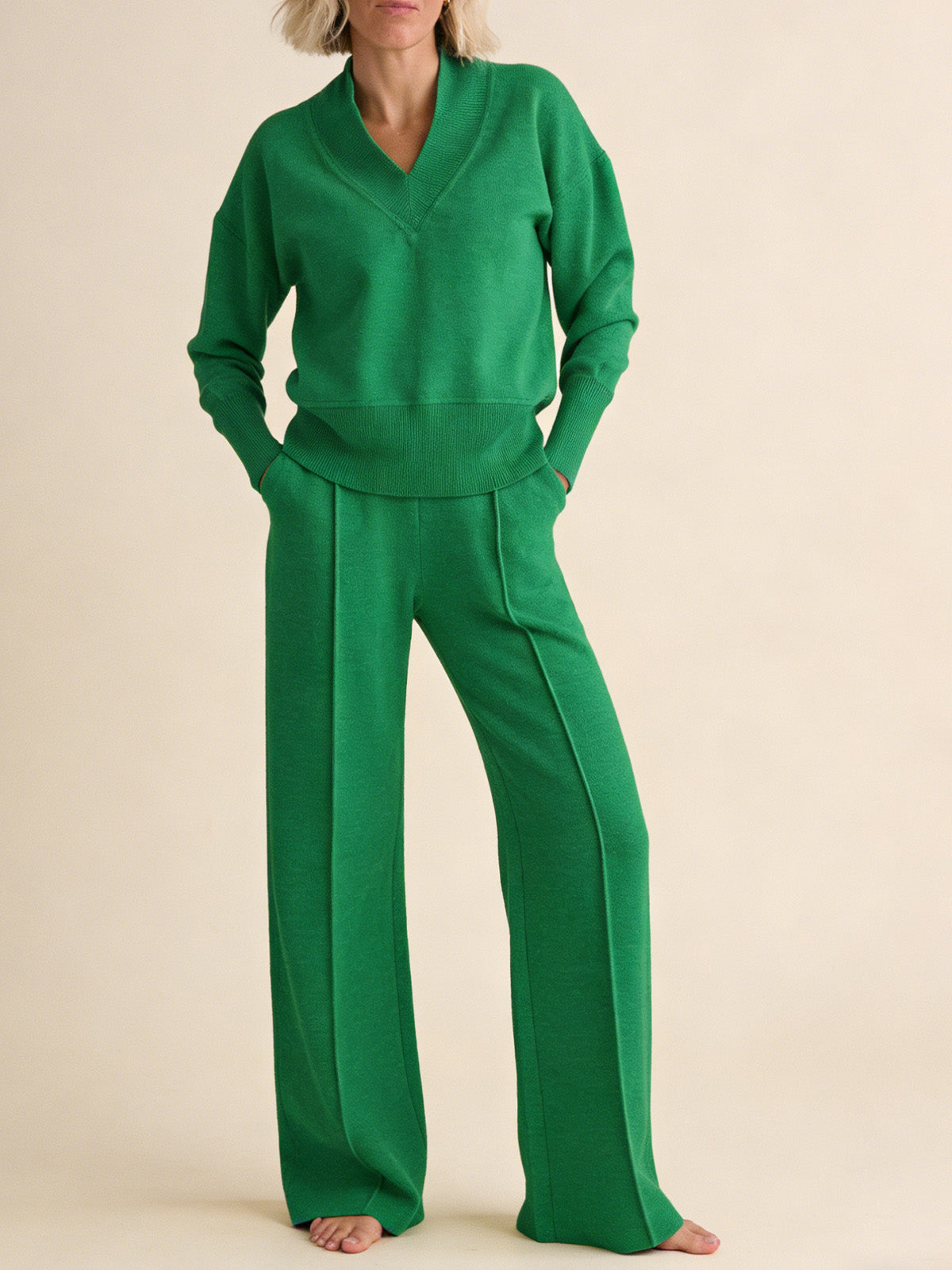 🥰📢📢 【M-5XL】Conjunto femenino 2026 | Conjunto de dos piezas con tejido de manga larga ✨