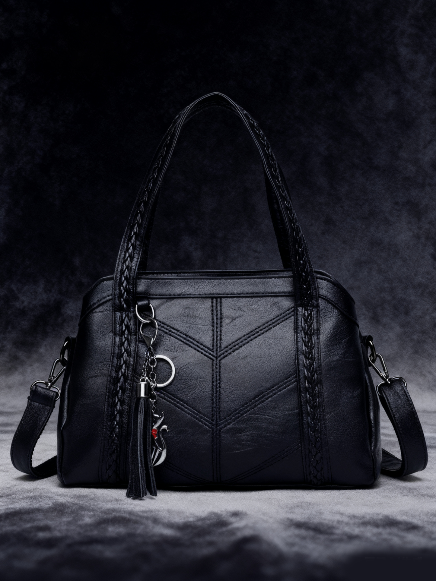 👜💟【50% ZNIŻKI】Torba z miękkiej skóry, torebka, duża pojemność, trzy przegrody, wodoodporna i odporna na zarysowania-4224385