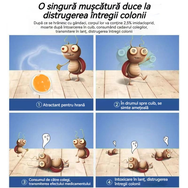 🛡️🏠【40 bucăți】💥Unguent pentru uciderea gândacilor de bucătărie importat din Germania, momeală de uz casnic, netoxică, pentru mame și bebeluși-4046162