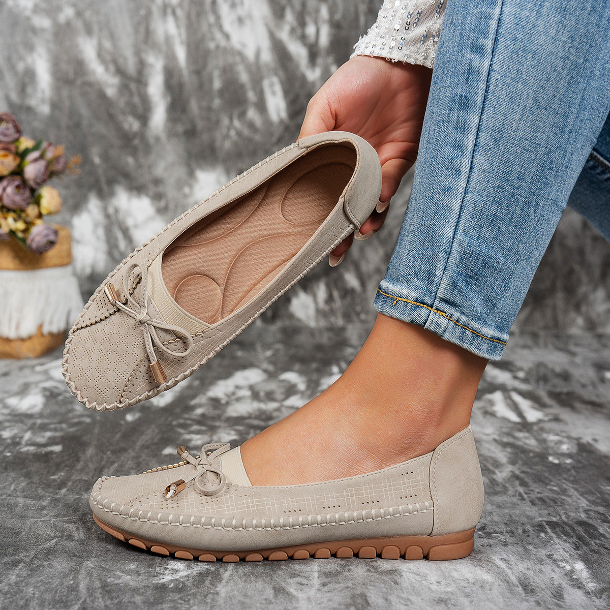🔥Bestseller - 50% zniżki🔥 Skórzane buty ortopedyczne, lekkie, antypoślizgowe, oddychające dla kobiet-4241220