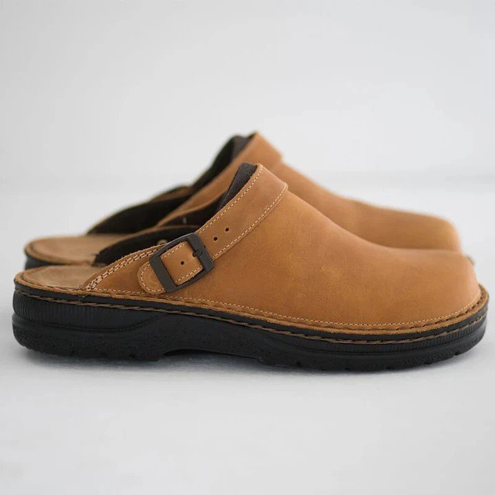 🚩😎 [38–48] 【Bestsellery premium】Wysokiej jakości, wygodne i lekkie skórzane kapcie męskie-4217472