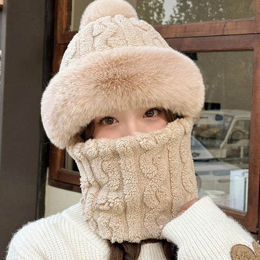 🔥🔥🐏Pălărie și eșarfă noi, îngroșate și catifelate, rezistente la vânt și la frig-3831966