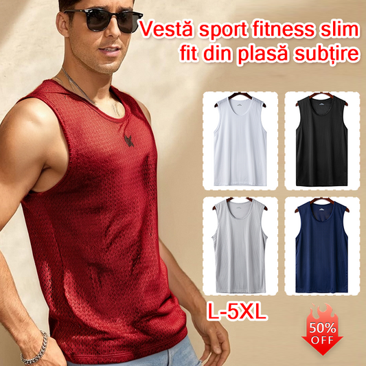 ✅Set de 5 maiouri casual barbati Ice Silk, usor de asortat cu orice tinuta, potrivite pentru purtarea de zi cu zi. ✅ Ușoare, respirabile și cu uscare rapidă.-4043654