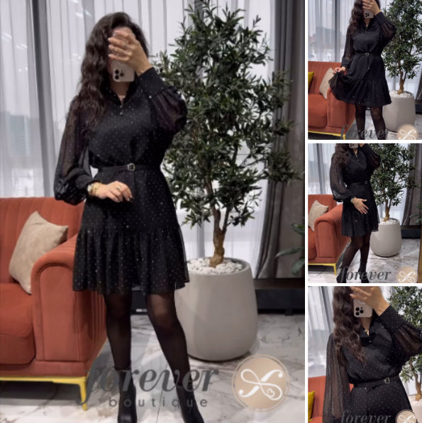 💖【S-5XL】🍁Stil nou de toamnă și iarnă elegant de înaltă calitate, rochie-3867460