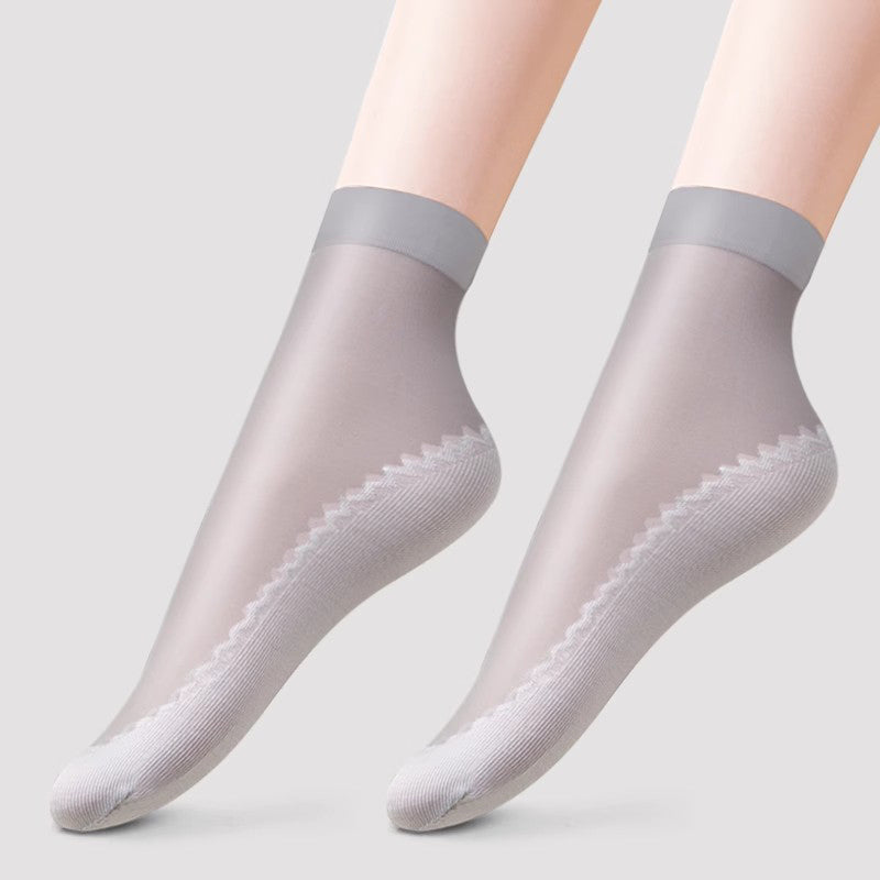 🔥【Ofertă pe timp limitat】40 perechi 139 lei🔥Ciorapi scurti cu talpa de bumbac cu volane, stil anti-alunecare-3955074