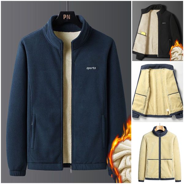 【30%off】【M-5XL】 Jachetă nouă de toamnă și iarnă de catifea de miel îngroșată pentru bărbați pentru toamnă și iarnă-4105988