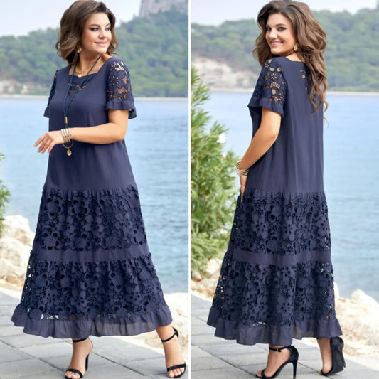 🔥💖【S-5XL】2026 nowy styl modna i elegancka długa spódnica koronkowa odpowiednia na każdą okazję-4246354