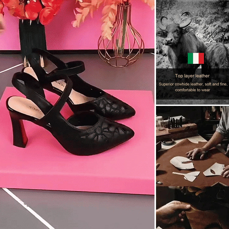 💥👠【35-41】Tocuri înalte monocrome confortabile, cu vârf ascuțit-3923434