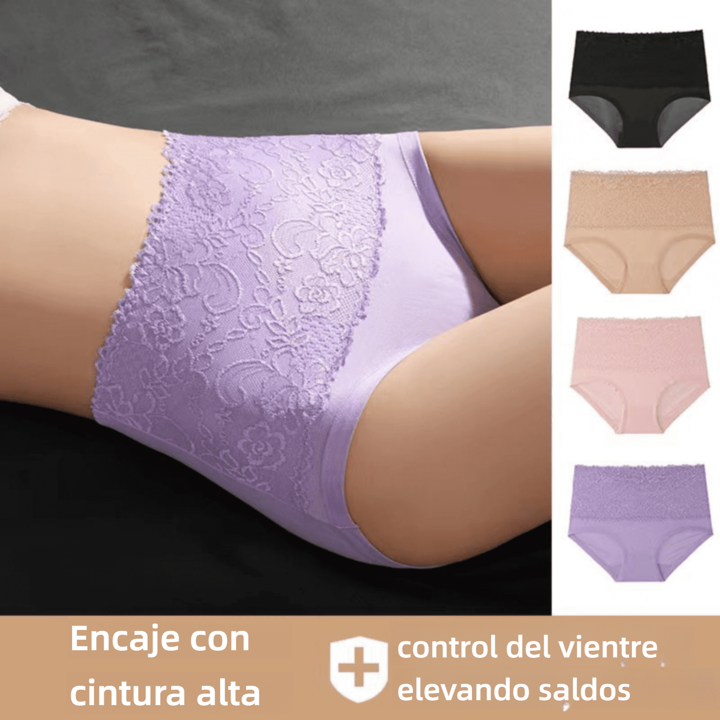 🔥🌸🌸【6 bucăți/12 bucăți】💥Ultima zi cu cele mai bune vânzări: 2025 Lenjerie de corp cu talie înaltă recent îmbunătățită, rezistentă la scurgeri-3916344