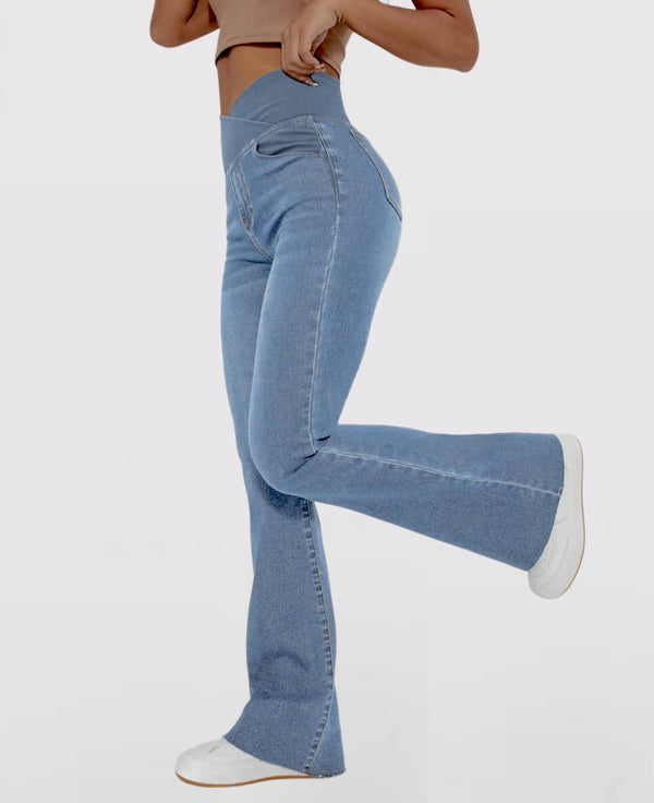 👖✨【50% zniżki przez ograniczony czas】Gorący hit – jeansy z wysokim stanem, wyszczuplające i modelujące pośladki💖-4251210