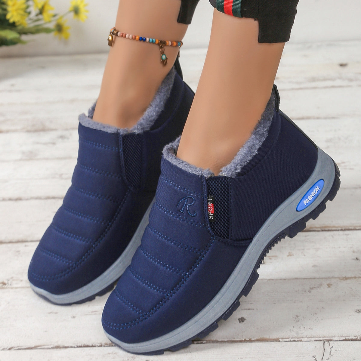 🔥【Speciální sleva 50 %】【35–48】Unisex zimní boty s hřejivou plyšovou podšívkou – teplé, pohodlné a protiskluzové do chladného počasí-4189363