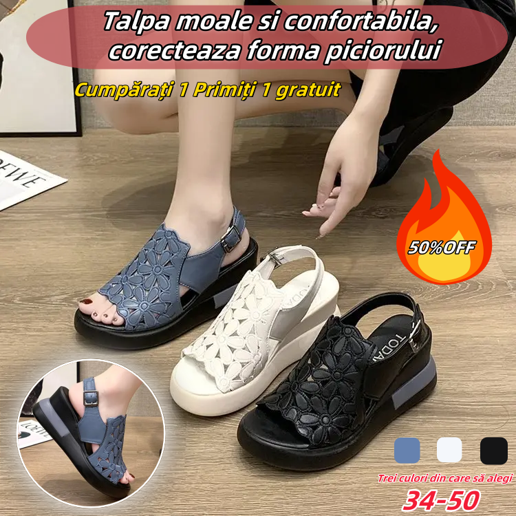 🔥【Cumpărați 1, primiți 1 gratuit】👡【35-40】 2025 noi sandale retro dama vara, talpa moale, nu obosit la mers-3925952