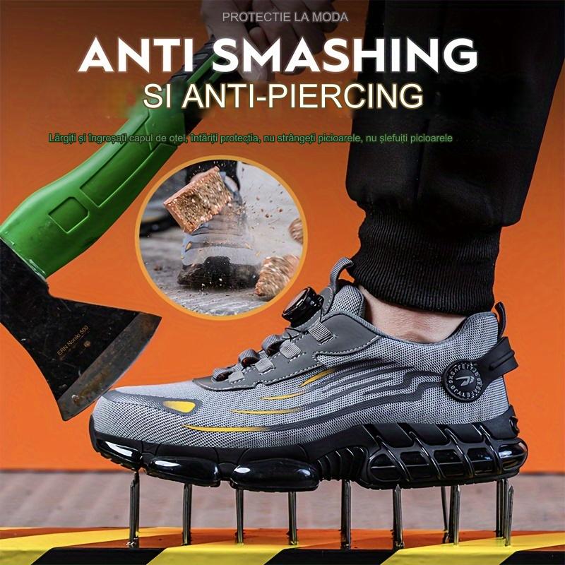 💥Knauf cizme de lucru casual de zi cu zi, rezistente la impact și perforare, cu vârf de oțel, pantofi de siguranță confortabili și anti-alunecare.-4001075