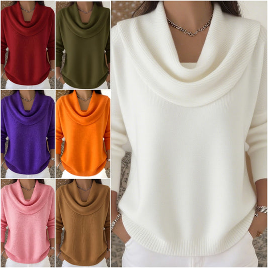 💓 Ostatni dzień – 50% zniżki【S-3XL】✨2025 Nowy modny damski sweter w jednolitym kolorze-4181349