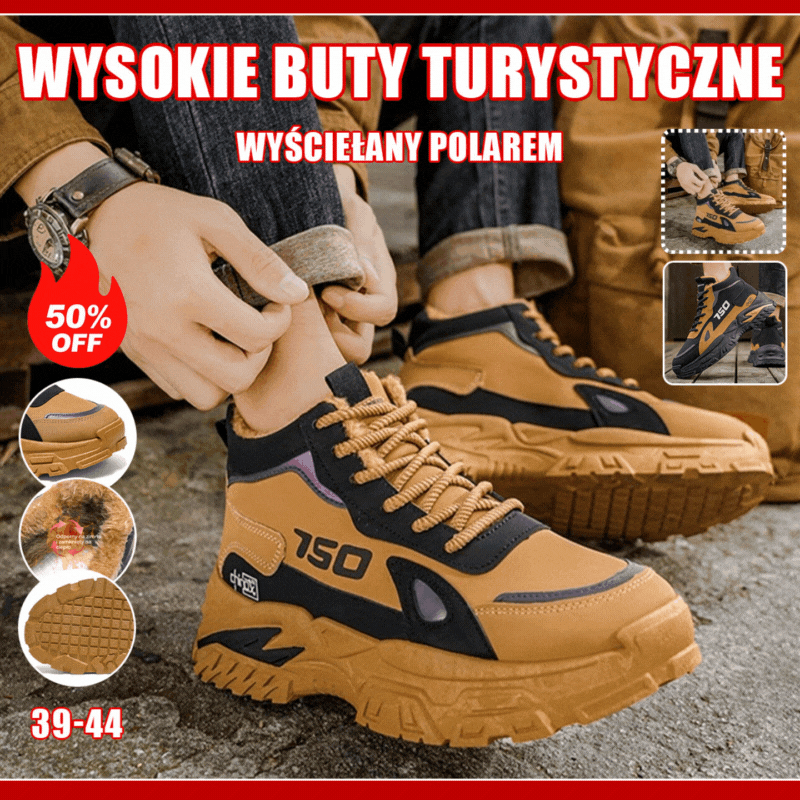 ✨✨Nowe zimowe buty męskie w stylu polarowym, ciepłe, antypoślizgowe, z grubą podeszwą i odporne na zużycie-4163716