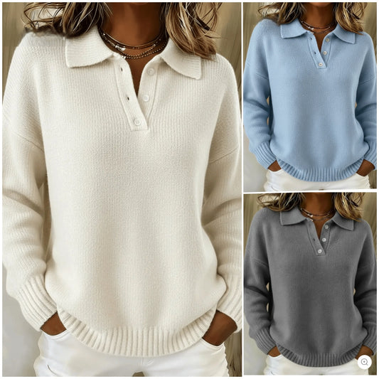 🔥【S-5XL】2026 Nowa jesienno-zimowa koszulka polo z kołnierzykiem w jednolitym kolorze-4211317