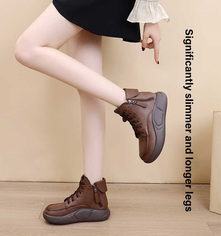 【30%OFF】Cizme mici din piele pentru sport și agrement noi, cizme martin cu talpă groasă, picioare confortabile și nu obosite-3840796