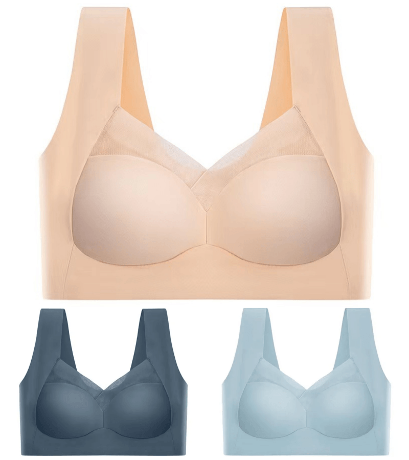 💥【3 sztuki】Wysokiej jakości biustonosz push-up, bezszwowy, modny i seksowny, zapobiega obwisaniu【40-110 kg】