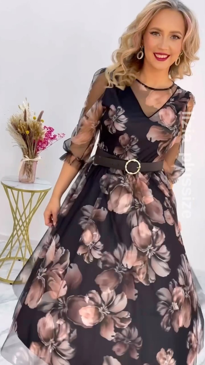 🌸💥【S-5XL】Rochie elegantă nouă, cu imprimeu-3979296