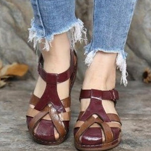 ✨🩰【Promocja sezonowa】【35-43】Damskie wygodne rzymskie sandały z miękkiej skóry-4234872