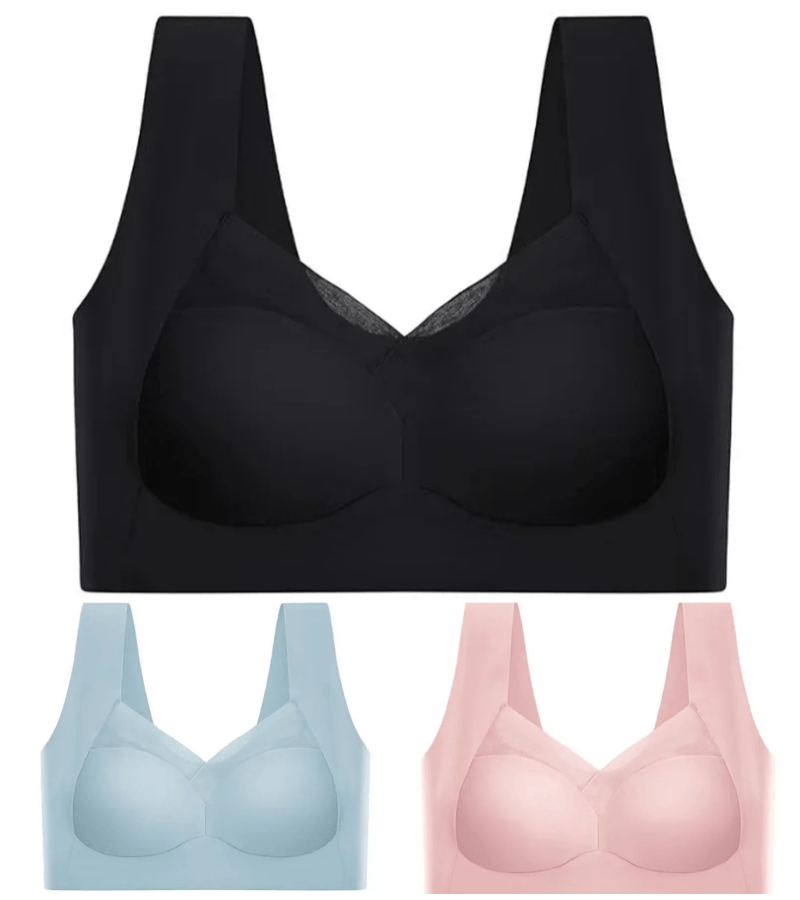 💥【3 sztuki】Wysokiej jakości biustonosz push-up, bezszwowy, modny i seksowny, zapobiega obwisaniu【40-110 kg】