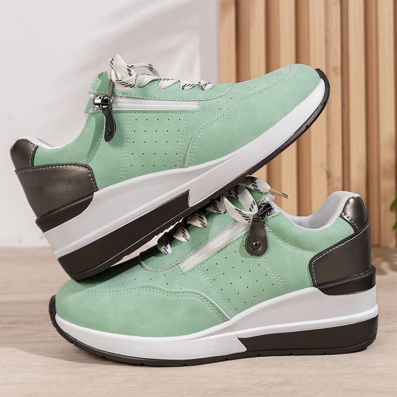 🔥 ¡Último día! 50% de DESCUENTO – Zapatos ortopédicos modernos y cómodos para mujer, con cremallera lateral y suela gruesa.